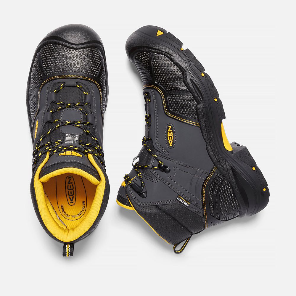 Keen Trekking Bot Erkek Siyah - Logandale Waterproof (Steel Toe) - Türkiye MLIR78342
